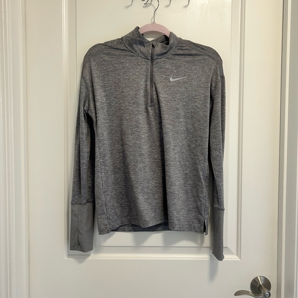 Nike Jackets & Blazers - Nike Dri-Fit Heather Gray Quarter Zip Pullover -Women’s Small